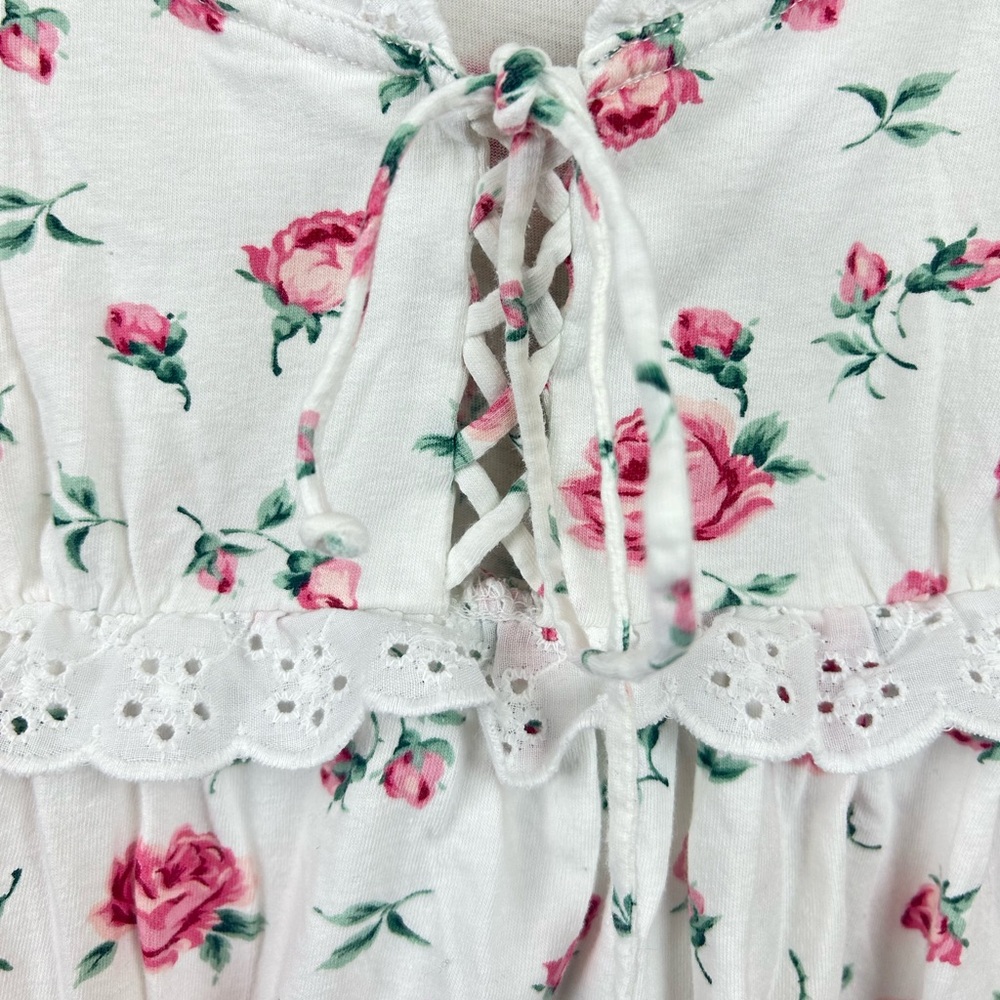 Victoria's Secret | Vintage White and Pink Floral Cute Dress size M - Picture 5 of 6
